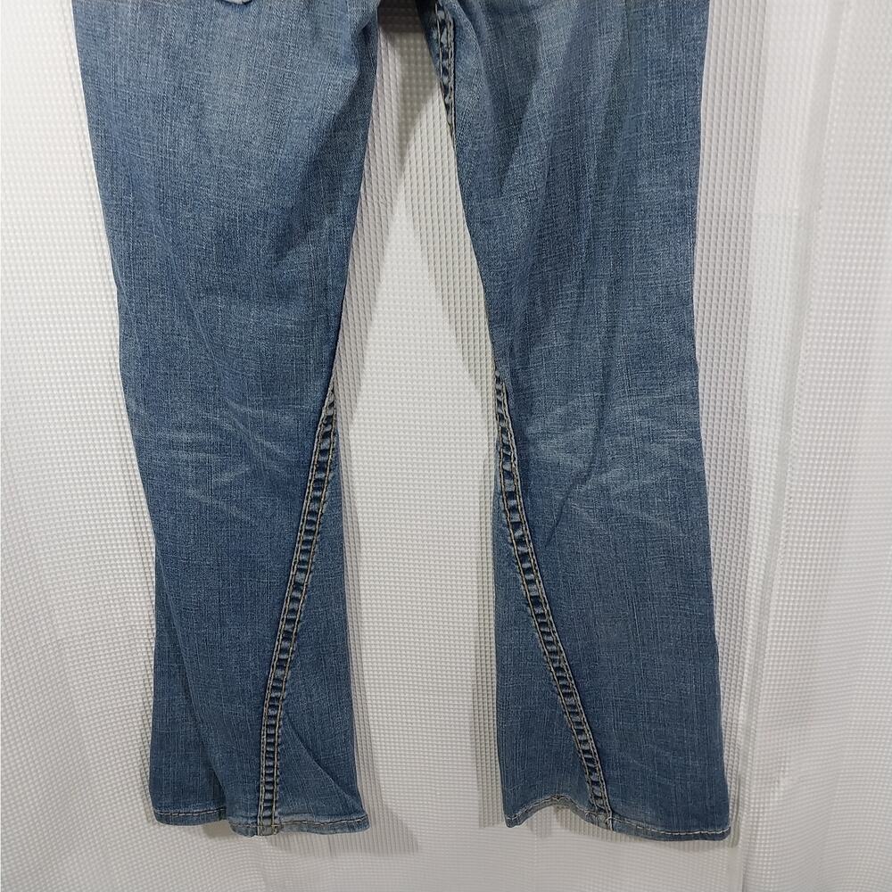TRUE RELIGION! AWESOME BLUE FADE DENIM, CONTRAST STITCH FLAP POCKET JEANS!SZ 4/6 - Picture 8 of 16
